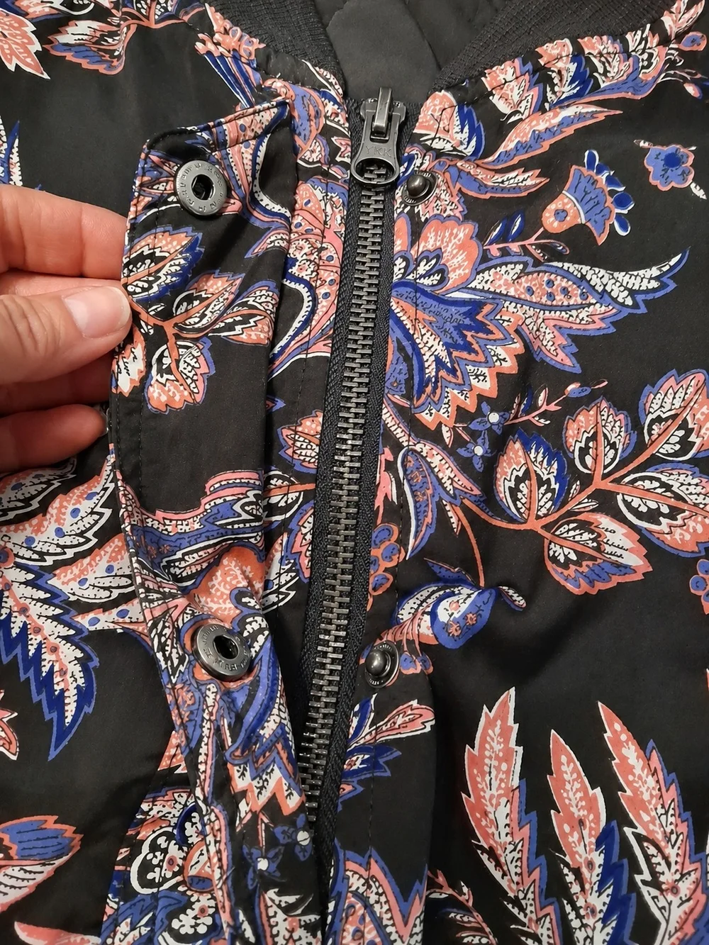 Free People S Paisley Silky Quilted Oversized Bomber Jacket Floral